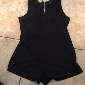 Black short romper
